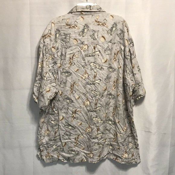 Trader Bay Golf` Collared Button Up Shirt ~ Sz L - Picture 5 of 5